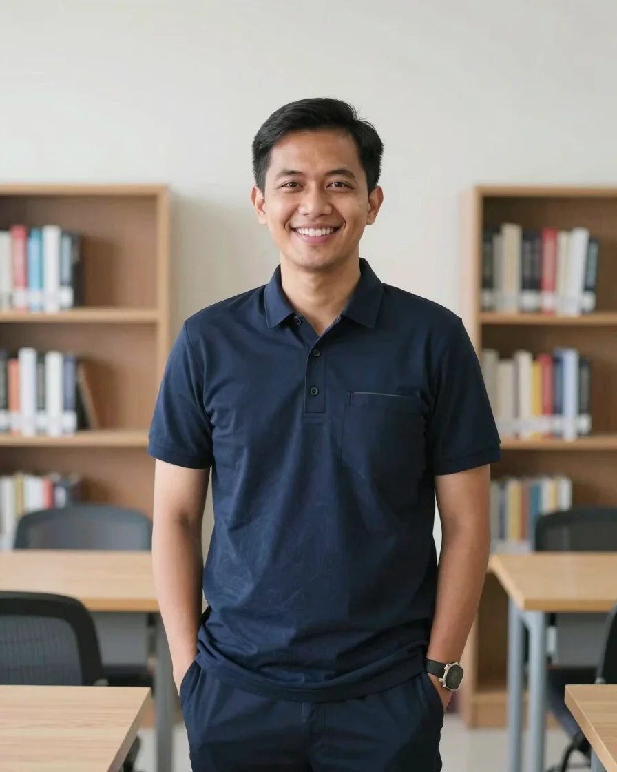 Professional portrait of Lingga Nico Pradana, a lecturer in Spati